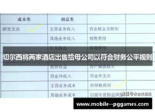 切尔西将两家酒店出售给母公司以符合财务公平规则